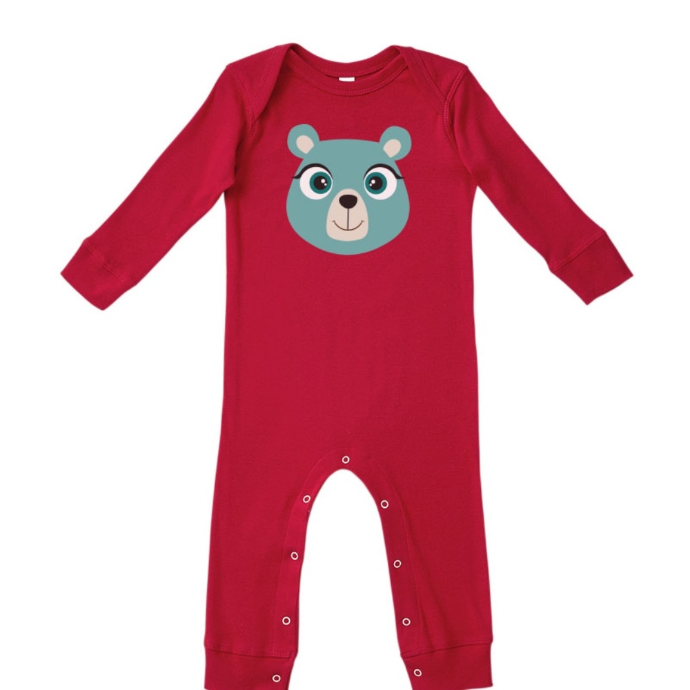 Kritter Christmas Bear Baby Long Sleeve Jumpsuit